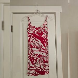 Lucy Love Red and White Patterned Slip Dress